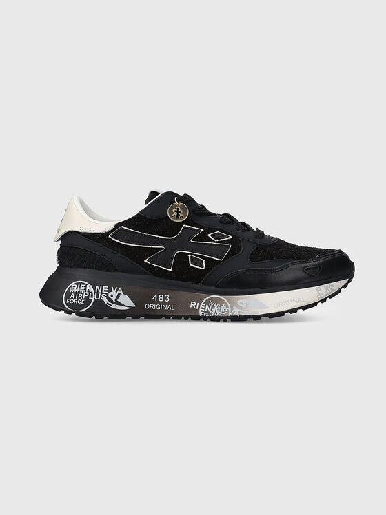 Спортни обувки LAURYN от велур и кожа с акцентна подметка - 1