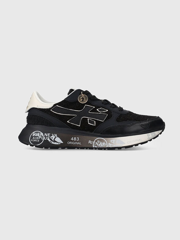 LAURYN suede and leather sports shoes with accent sole - 1