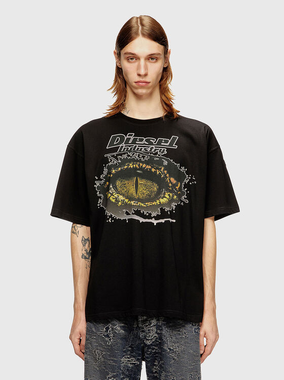 Памучна тениска T-BOXT-T25 с лого принт - 1