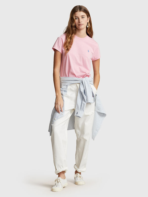 Pink T-shirt in cotton  - 2
