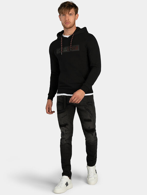 Black cotton sweatshirt - 4