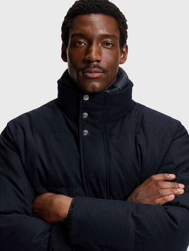 Padded wool blend jacket - 4