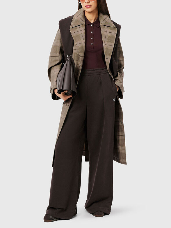 Checked coat with belt  - 2