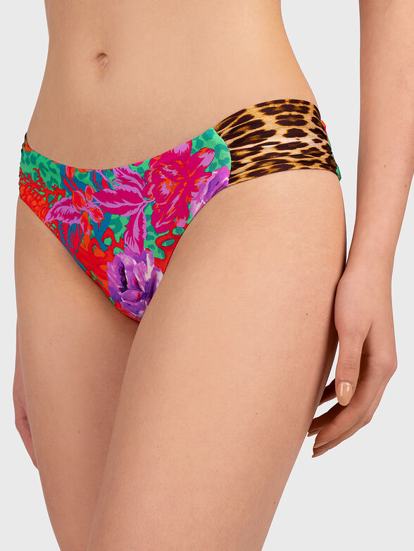 Bikini bottom with multicolored print - 1