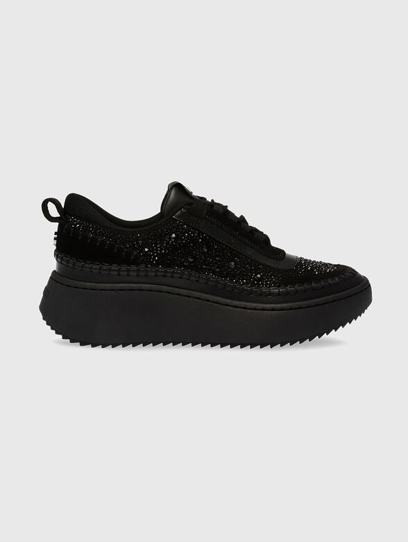 DOUBLETAK-R black shoes with rhinestones - 1