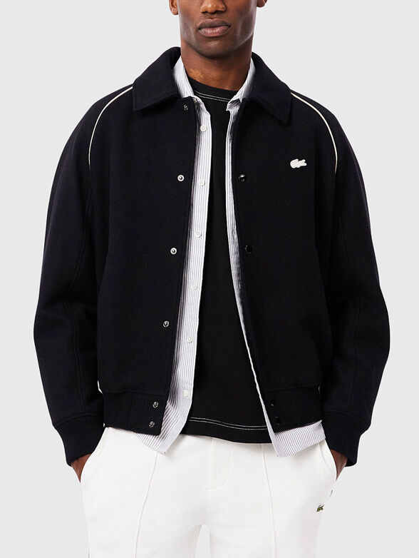 Wool blend jacket with contrasting details  - 1