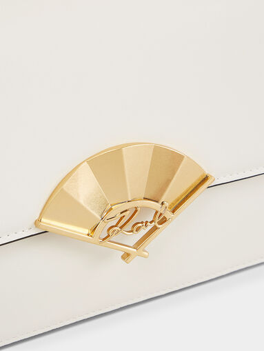 K/SIGNATURE leather crossbody bag in beige - 4