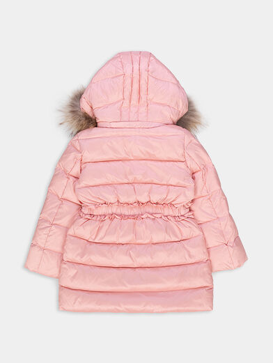 Quilted down jacket with a hood - 2
