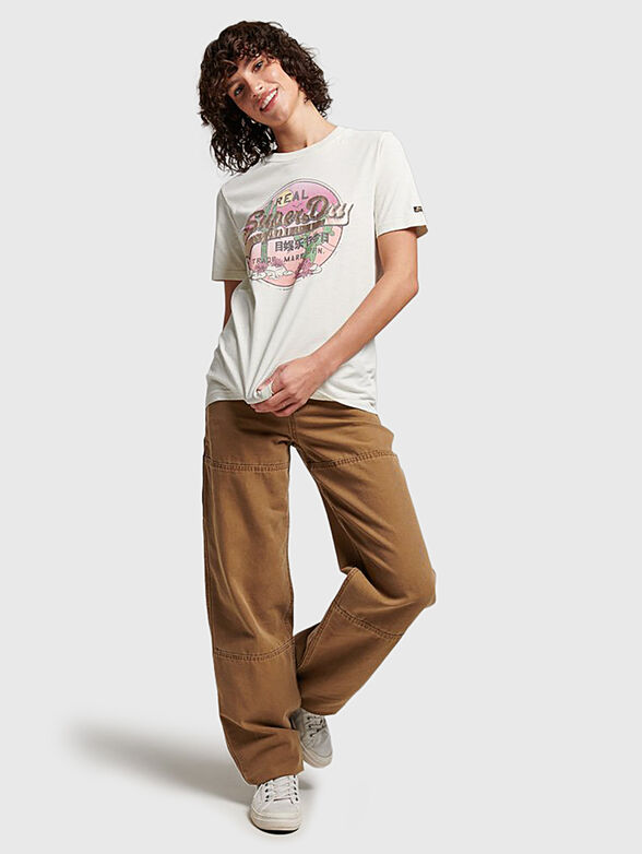 Cotton T-shirt VINTAGE with faded effect - 2