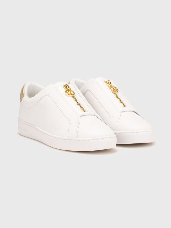 KEATON leather zip up sneakers - 2