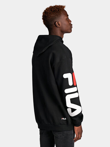 Hooded sweatshirt with maxi logo print - 3