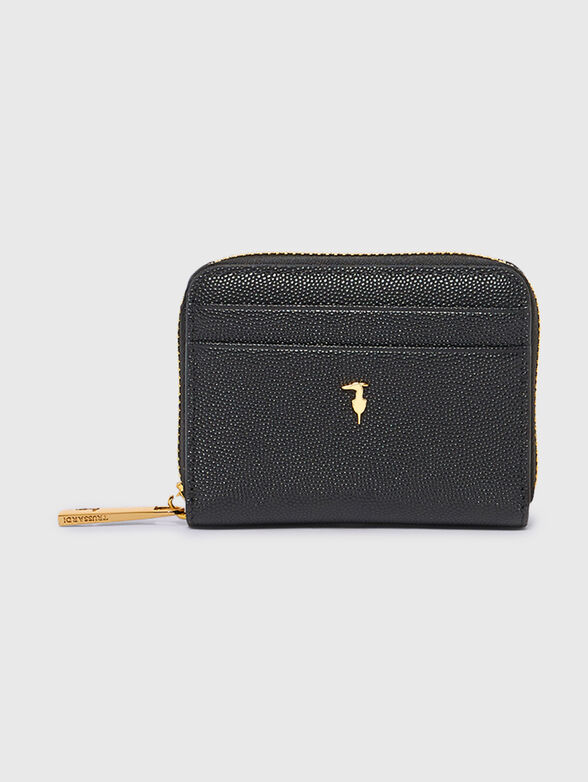 Leather wallet with saffiano effect and micro logo - 1