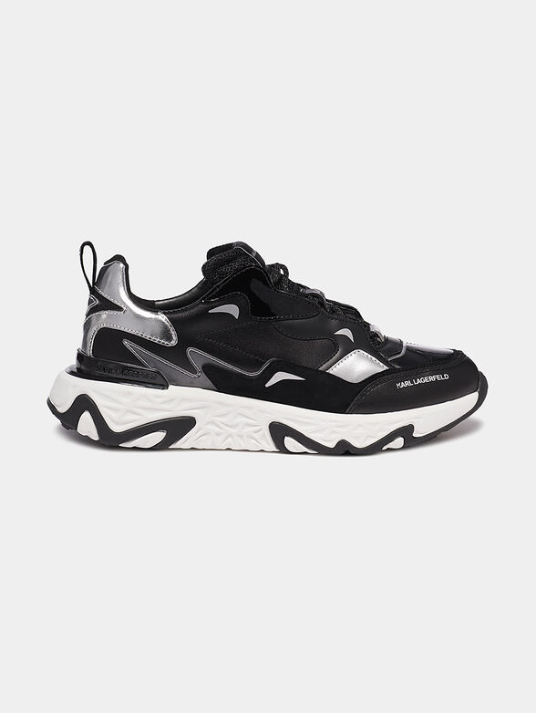 BLAZE Black sneakers with silver panels - 1