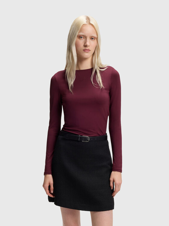 Слим блуза с дълъг ръкав - 1