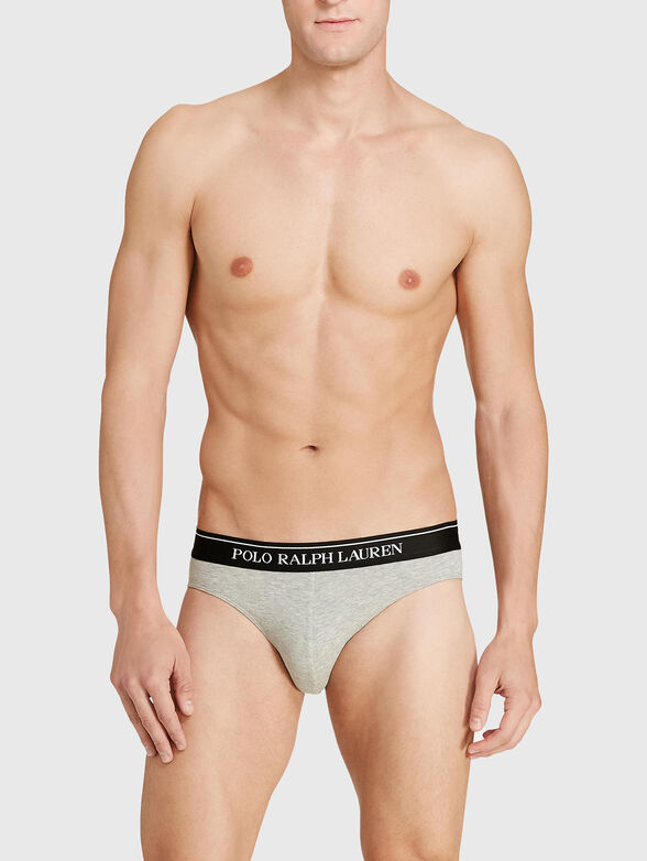 Set of three pairs of briefs with logo details - 2