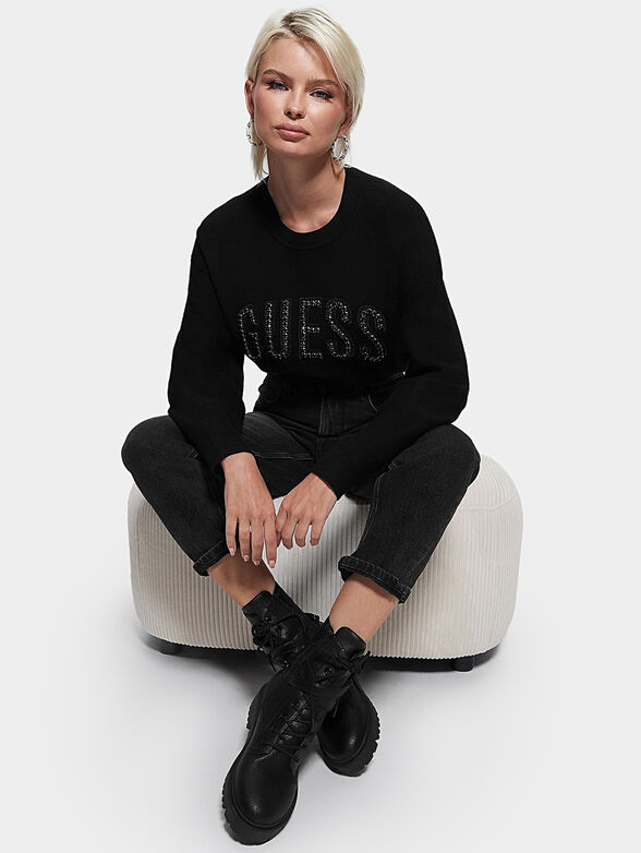 ESTELLE black sweater with rhinestones - 4