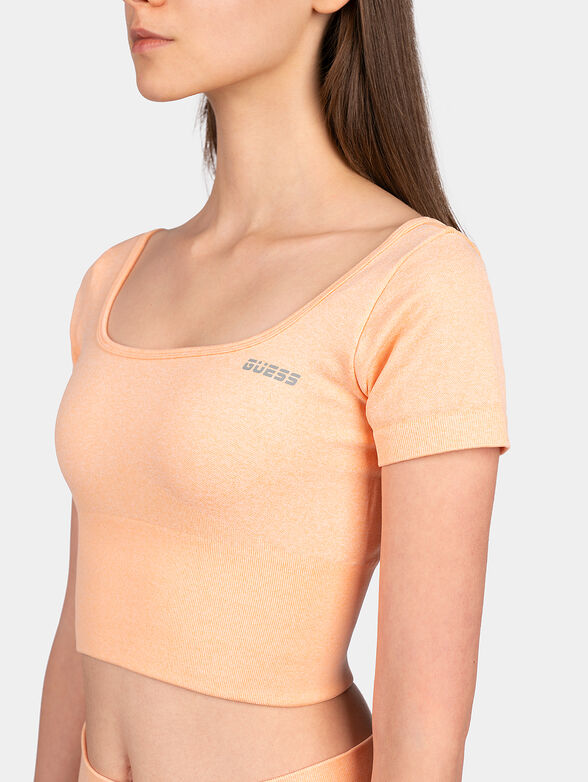 T-shirt in coral - 3
