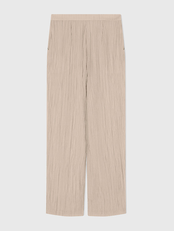 Pleated crepe pants with lurex thread - 2
