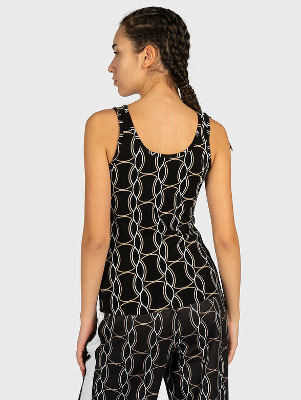 ANNA Top with contrasting print - 2