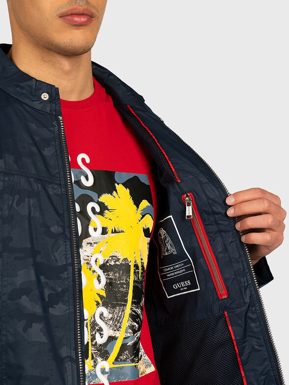 Biker jacket with camouflage print - 3