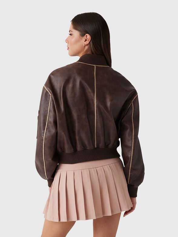 Bomber jacket with accent pocket - 3