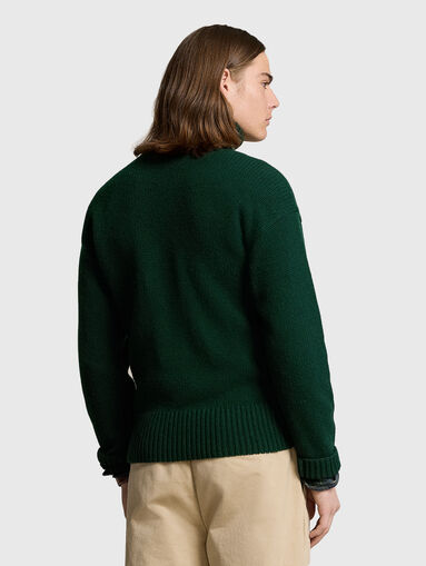 Wool blend turtleneck in dark green - 3