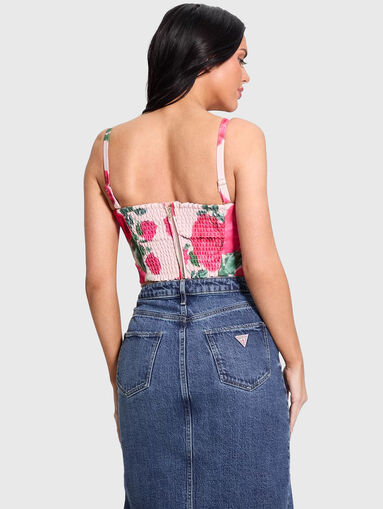 RAISSA floral print bustier - 2
