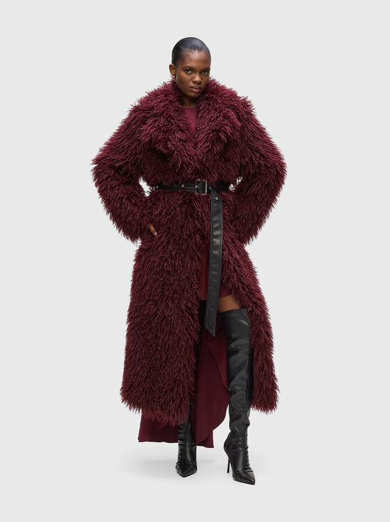 Long faux fur coat - 1