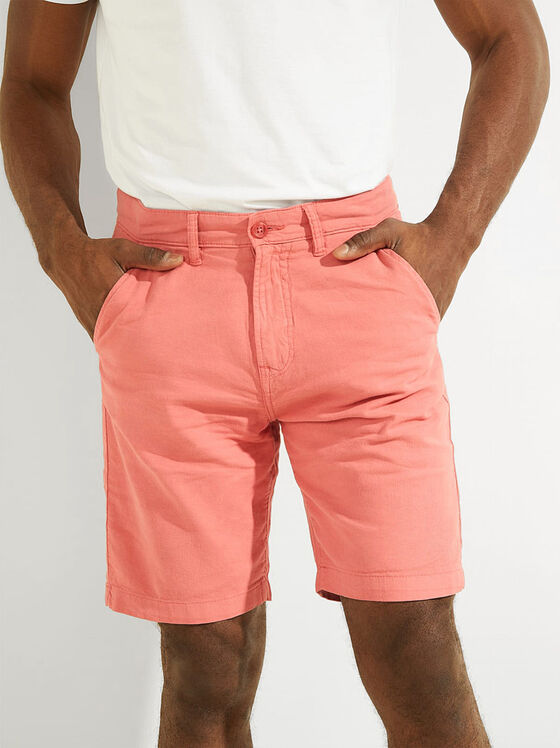 Къси панталони OTIS в коралов цвят - 1