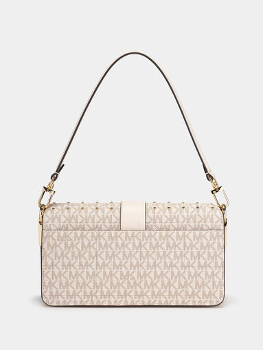 Shoulder bag with monogram logo print - 3
