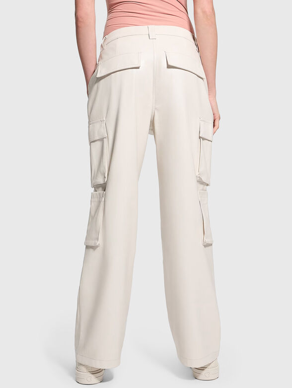 KORI black cargo trousers in faux leather  - 2