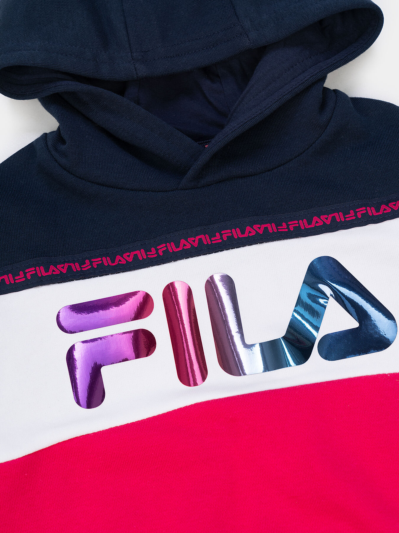 Fila color block hoodie sales