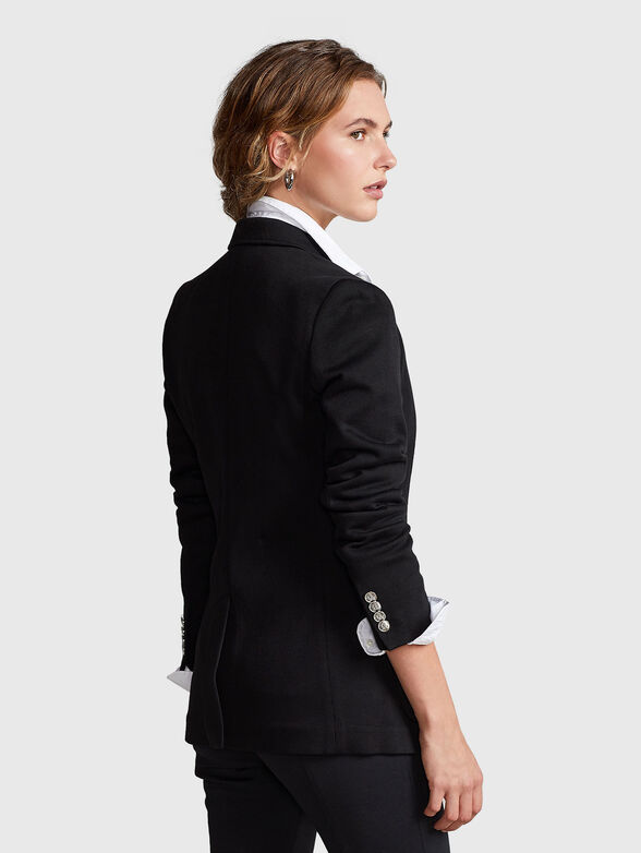 Single breasted slim jacket with logo embroidery - 3