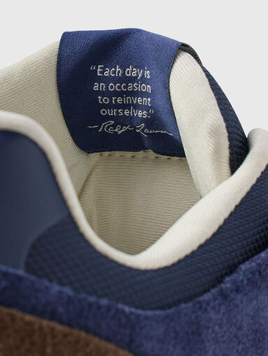 Suede and textile sneakers - 4