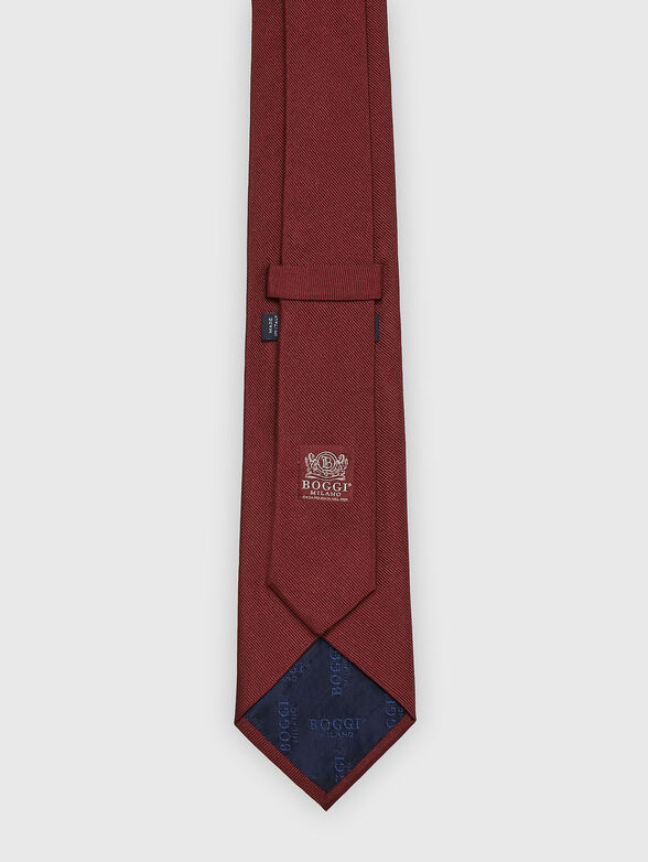 Silk tie in burgundy - 2