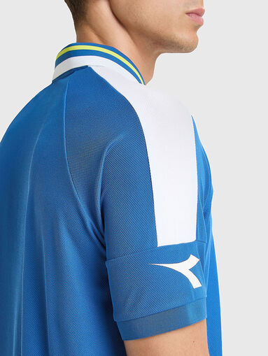 Спортен поло-шърт в син цвят - 4