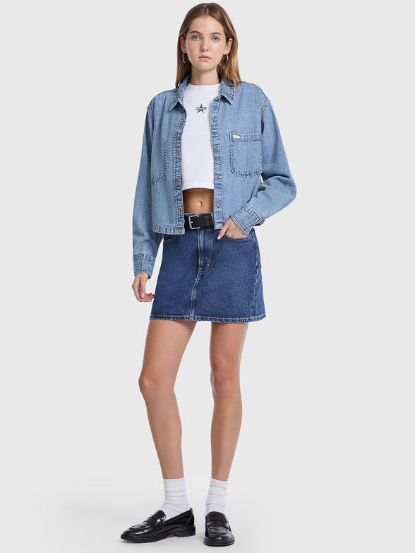 Cropped denim shirt - 2