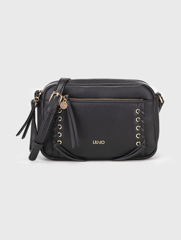 Black crossbody bag with laces  - 1