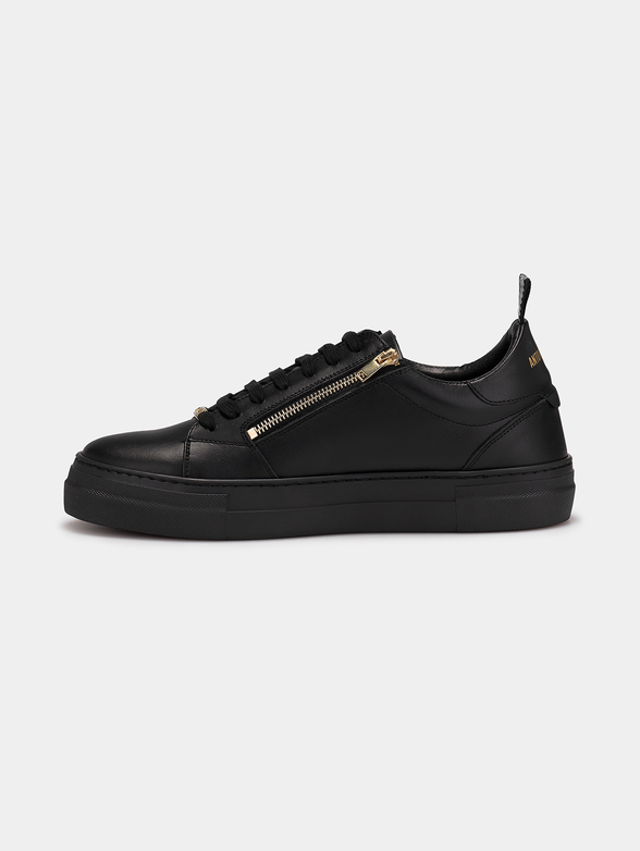 Mens black trainers with zip best sale