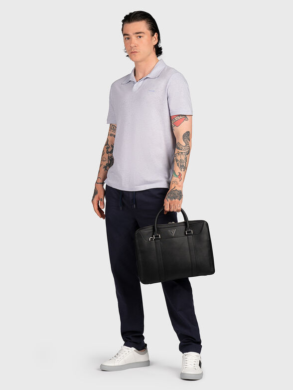 MICK COULISSE dark blue trousers with laces - 4