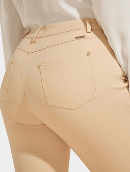 Skinny pants in beige color - 4