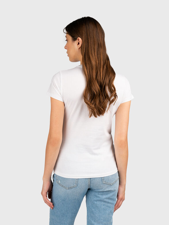 Cotton T-shirt with appliqued logo accent - 3