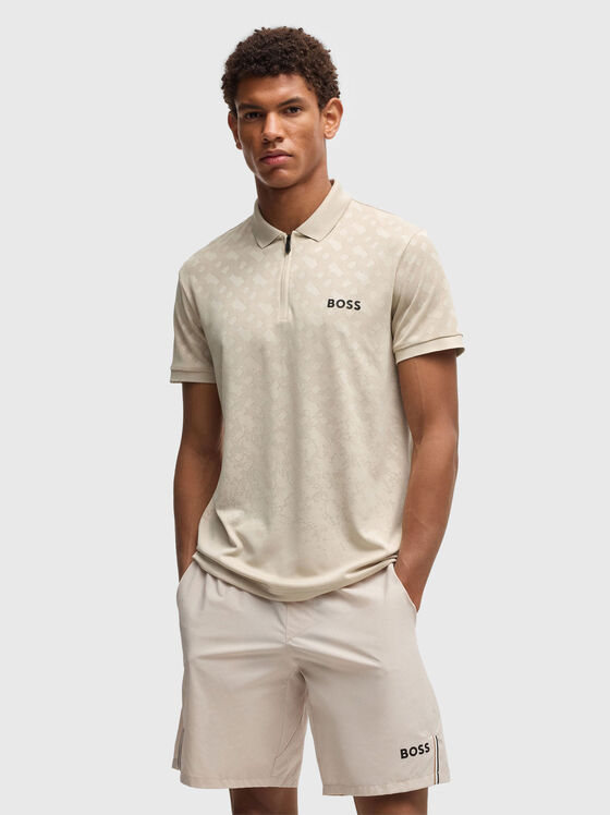 Polo shirt with zip and short sleeves - 1