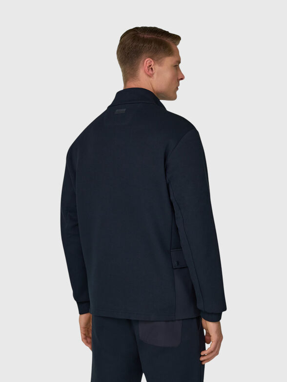 Cotton blend sweatshirt with zip - 3