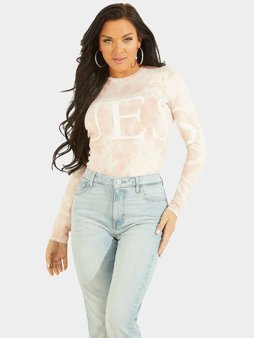 Bodysuit with tie-dye effect