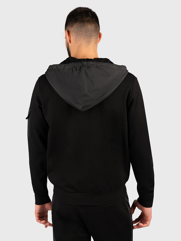 Black sweatshirt in viscose blend - 3