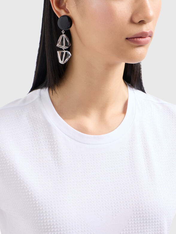 T-shirt with appliqu&eacute;d rhinestones - 4