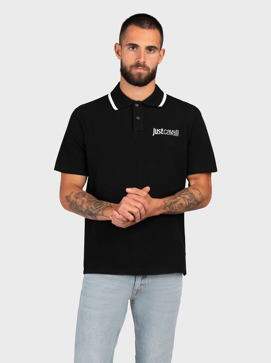 Polo-shirt with contrasting logo  - 1