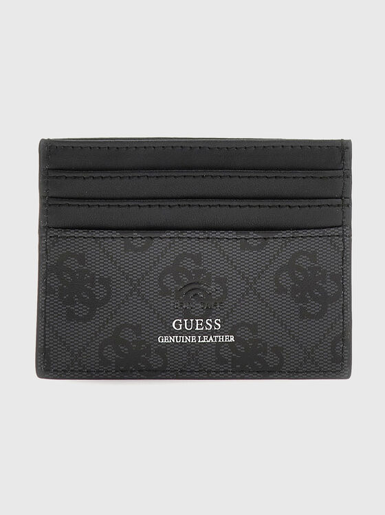 Cardholder with monogram print and logo - 2
