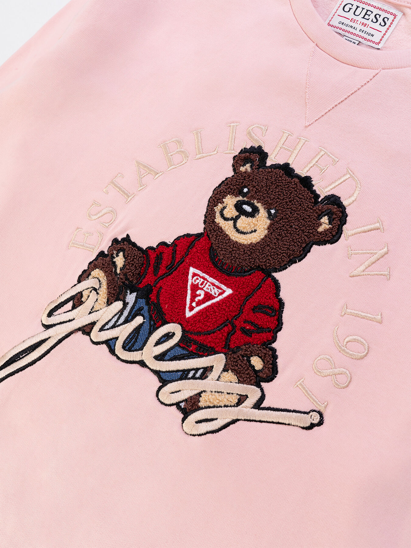 Sweatshirt with accent logo brand GUESS — Globalbrandsstore